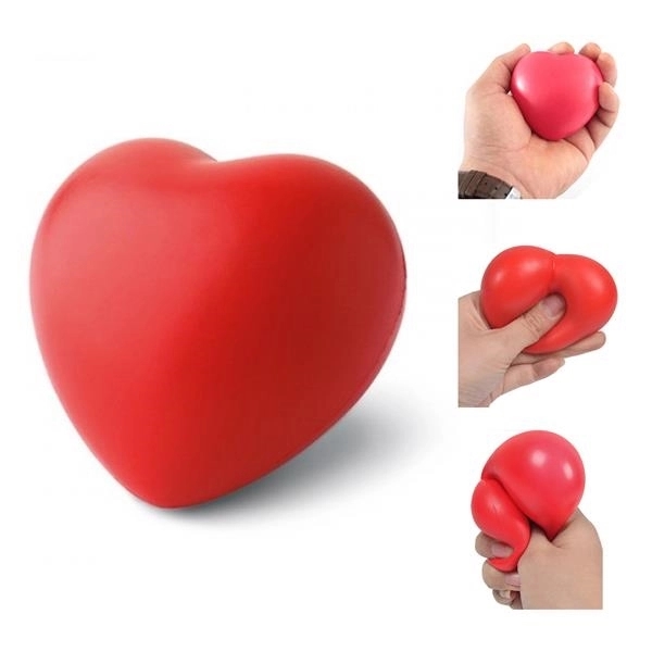 Heart Shaped PU Stress Relief Ball - Heart Shaped PU Stress Relief Ball - Image 1 of 1