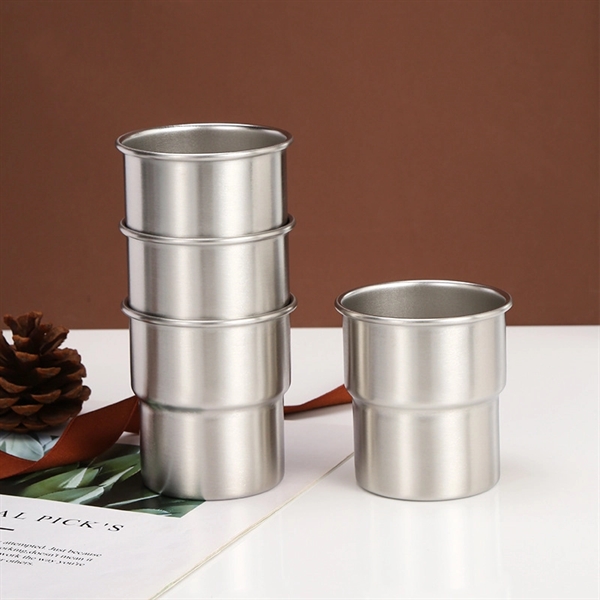 10 Oz. Stackable Stainless Steel Camping Cup - 10 Oz. Stackable Stainless Steel Camping Cup - Image 1 of 4