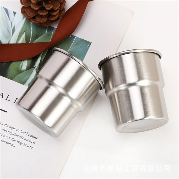 10 Oz. Stackable Stainless Steel Camping Cup - 10 Oz. Stackable Stainless Steel Camping Cup - Image 2 of 4