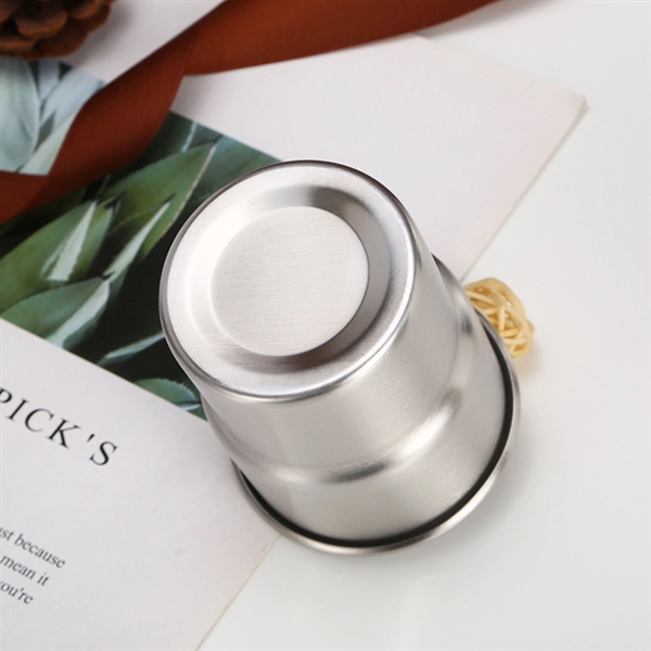10 Oz. Stackable Stainless Steel Camping Cup - 10 Oz. Stackable Stainless Steel Camping Cup - Image 4 of 4