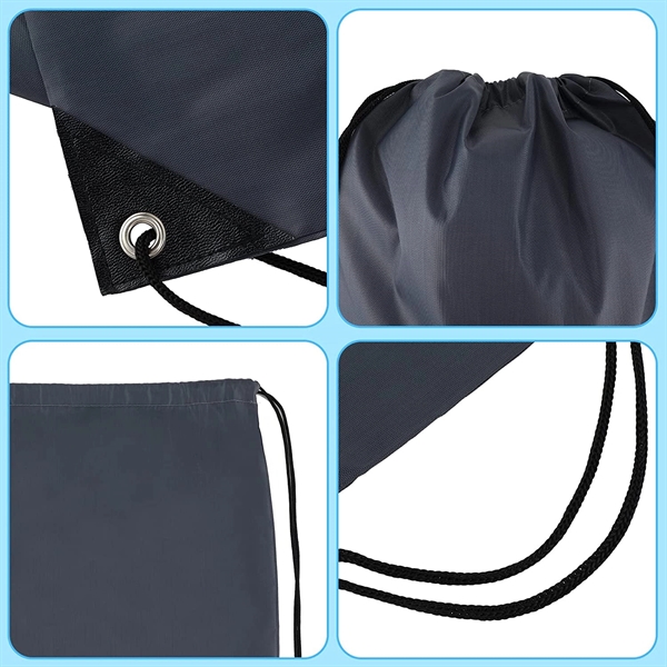 Polyester Drawstring Backpack for Gym Traveling - Polyester Drawstring Backpack for Gym Traveling - Image 4 of 4
