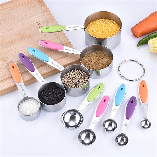 Measuring Cups And Spoons Set Stainless Steel - Measuring Cups And Spoons Set Stainless Steel - Image 1 of 3