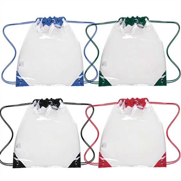 Reusable Clear Drawstring Backpack - Reusable Clear Drawstring Backpack - Image 2 of 2