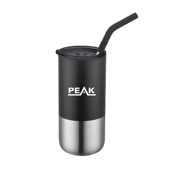 16 Oz. Double Wall Tumbler with Straw - 16 Oz. Double Wall Tumbler with Straw - Image 5 of 6