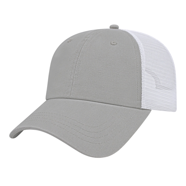 Value Washed Chino Twill Mesh Back Cap - Value Washed Chino Twill Mesh Back Cap - Image 3 of 7