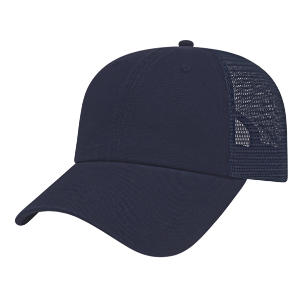 Value Washed Chino Twill Mesh Back Cap - Value Washed Chino Twill Mesh Back Cap - Image 4 of 7