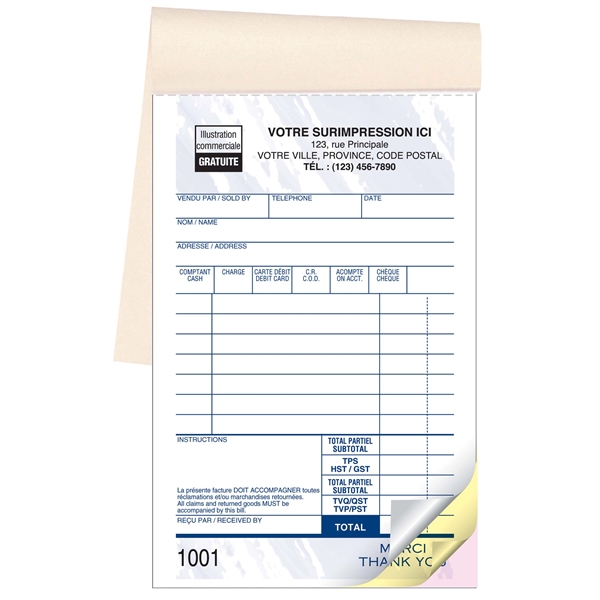 Bilingual Sales Receipt Books - Compact, French - Bilingual Sales Receipt Books - Compact, French - Image 0 of 1