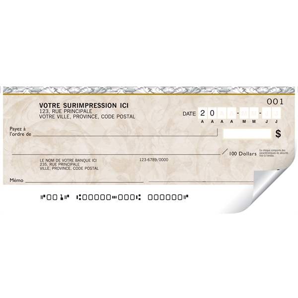 Personal Cheques - Festoon, French - Personal Cheques - Festoon, French - Image 1 of 1