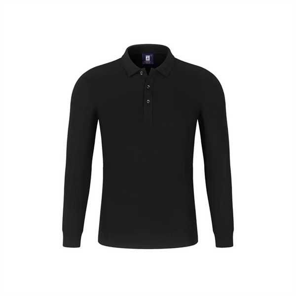 Long Sleeve Mens Polo - Long Sleeve Mens Polo - Image 2 of 4