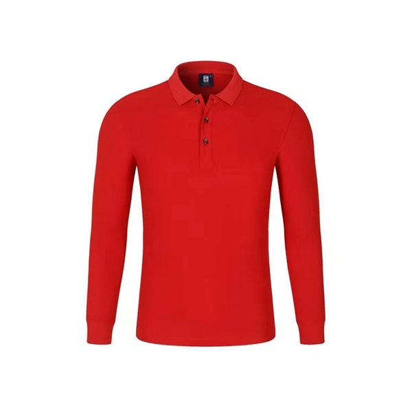 Long Sleeve Mens Polo - Long Sleeve Mens Polo - Image 3 of 4