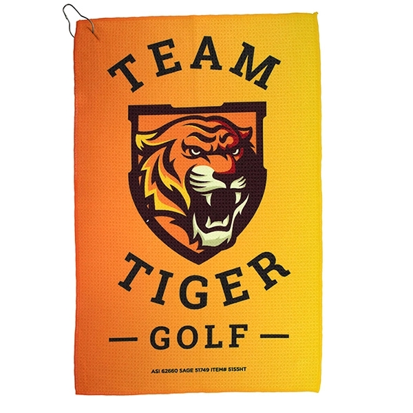 FullColor Waffle Weave Golf Towel - FullColor Waffle Weave Golf Towel - Image 6 of 15