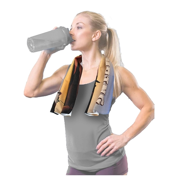 Full Color Waffle Weave Sports & Gym Towel - Full Color Waffle Weave Sports & Gym Towel - Image 6 of 11
