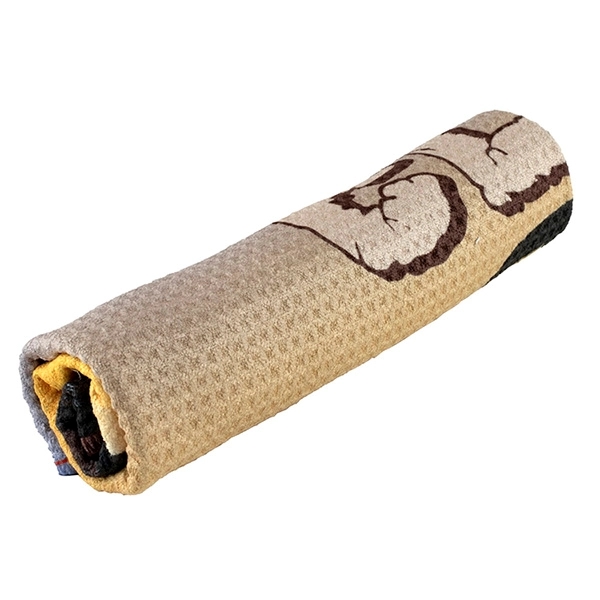 Full Color Waffle Weave Sports & Gym Towel - Full Color Waffle Weave Sports & Gym Towel - Image 10 of 11
