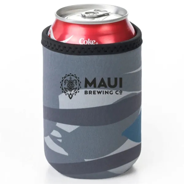 12 Oz. Neoprene collapsible camo Can Cooler w/ Strap Handle - 12 Oz. Neoprene collapsible camo Can Cooler w/ Strap Handle - Image 2 of 12