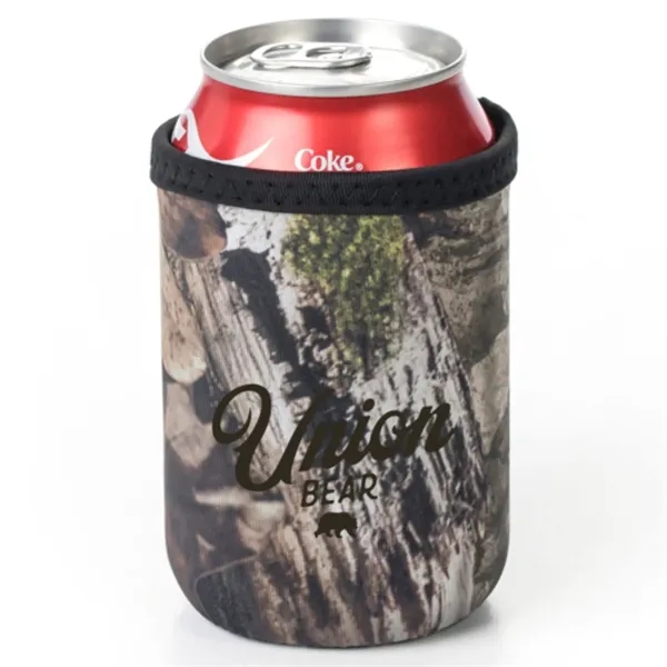 12 Oz. Neoprene collapsible camo Can Cooler w/ Strap Handle - 12 Oz. Neoprene collapsible camo Can Cooler w/ Strap Handle - Image 5 of 12
