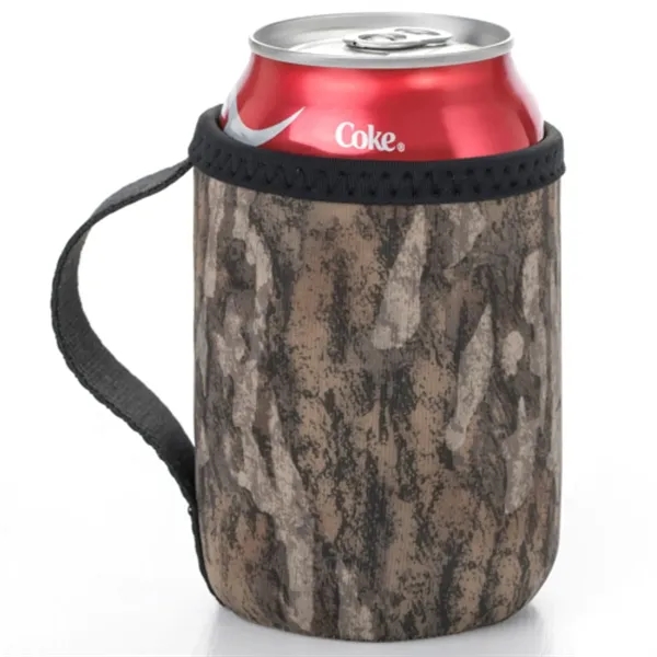 12 Oz. Neoprene collapsible camo Can Cooler w/ Strap Handle - 12 Oz. Neoprene collapsible camo Can Cooler w/ Strap Handle - Image 6 of 12