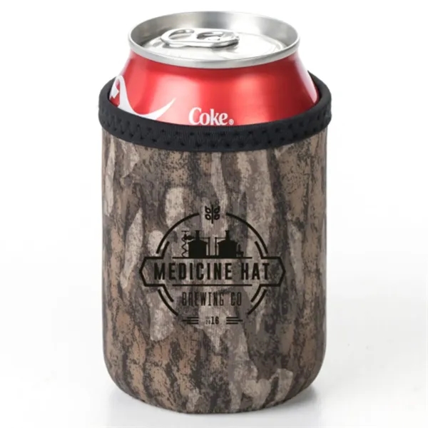 12 Oz. Neoprene collapsible camo Can Cooler w/ Strap Handle - 12 Oz. Neoprene collapsible camo Can Cooler w/ Strap Handle - Image 1 of 12