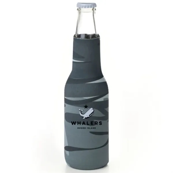 12 Oz. Neoprene collapsible camo Bottle Cooler w/ Opener - 12 Oz. Neoprene collapsible camo Bottle Cooler w/ Opener - Image 6 of 19