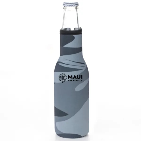 12 Oz. Neoprene collapsible camo Bottle Cooler w/ Opener - 12 Oz. Neoprene collapsible camo Bottle Cooler w/ Opener - Image 11 of 19