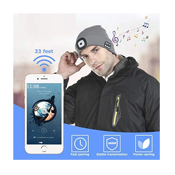 Bluetooth Beanie Hat With Light - Bluetooth Beanie Hat With Light - Image 1 of 7