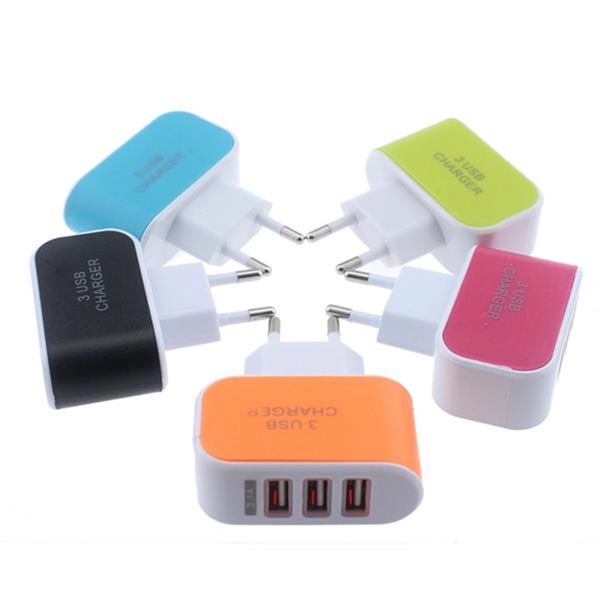 3 Ports Usb Travel Wall Charger - 3 Ports Usb Travel Wall Charger - Image 1 of 3