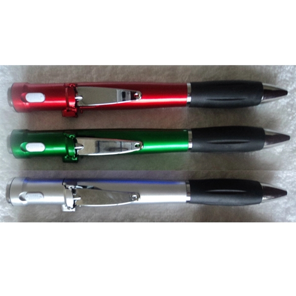 Led Light Flip Cap Ballpoint Pen With Nail Clipper - Led Light Flip Cap Ballpoint Pen With Nail Clipper - Image 1 of 2