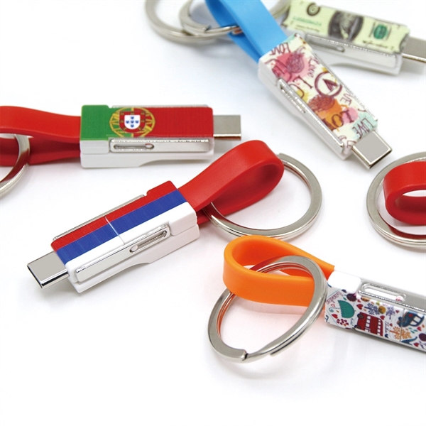 3 in 1 Portable Magnetic Charging Cable Keychain - 3 in 1 Portable Magnetic Charging Cable Keychain - Image 1 of 1