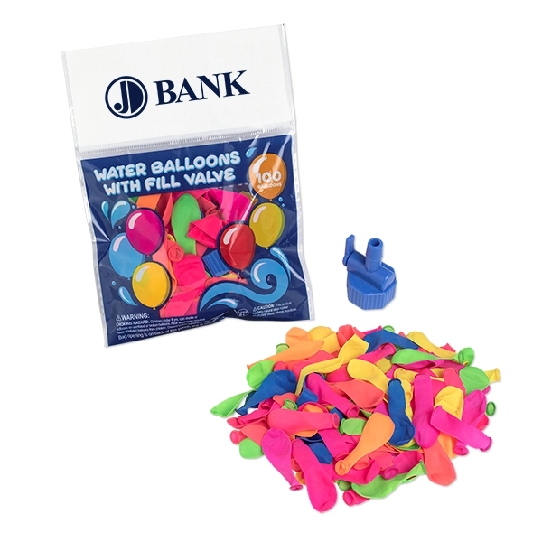 100 Water Balloon Pack with Nozzle - 100 Water Balloon Pack with Nozzle - Image 0 of 0