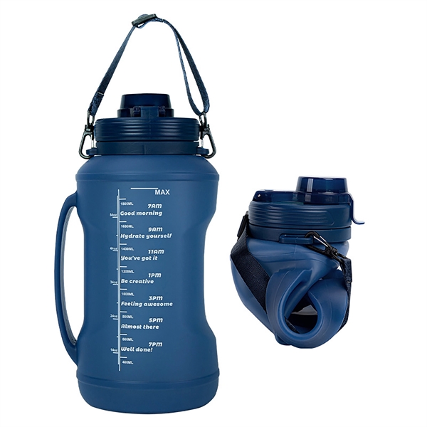 Foldable Silicone Water Bottle - Foldable Silicone Water Bottle - Image 3 of 5