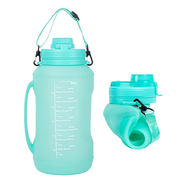 Foldable Silicone Water Bottle - Foldable Silicone Water Bottle - Image 4 of 5