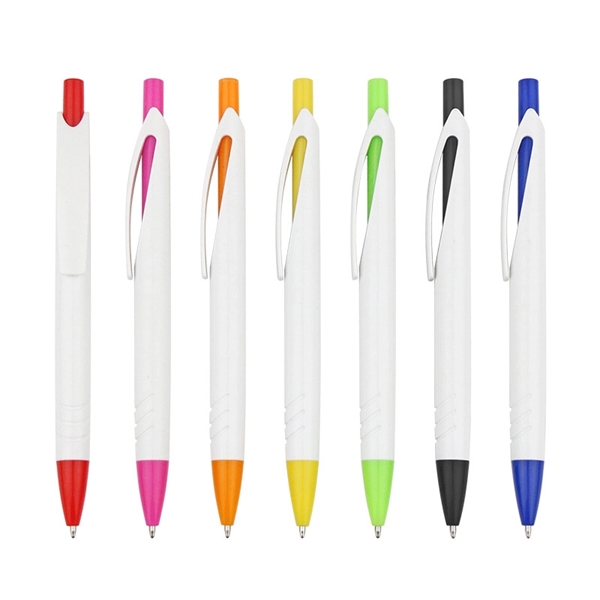 Plastic Retractable Ballpoint Pen - Plastic Retractable Ballpoint Pen - Image 0 of 2