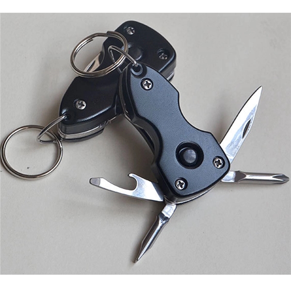 Keychain Pocket Knife EDC Multitool with LED light - Keychain Pocket Knife EDC Multitool with LED light - Image 1 of 2
