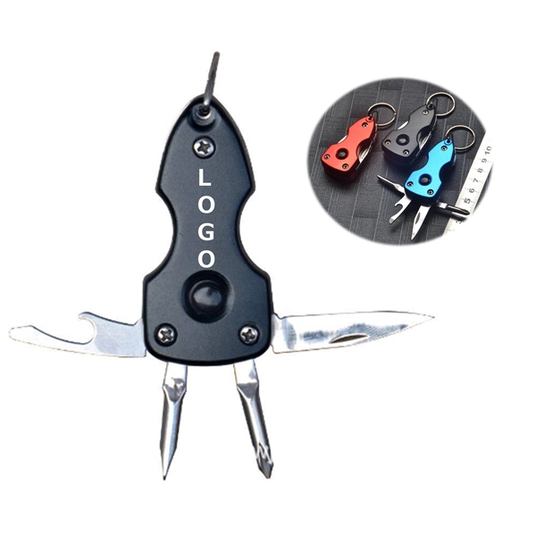Keychain Pocket Knife EDC Multitool with LED light - Keychain Pocket Knife EDC Multitool with LED light - Image 0 of 2