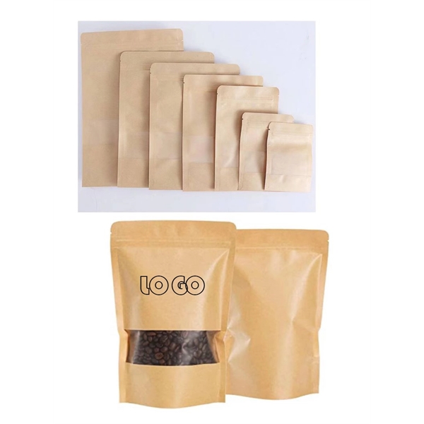 Kraft Paper Bags With Resealable Lock - Kraft Paper Bags With Resealable Lock - Image 0 of 2