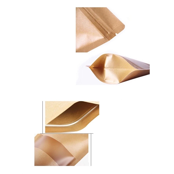 Kraft Paper Bags With Resealable Lock - Kraft Paper Bags With Resealable Lock - Image 1 of 2