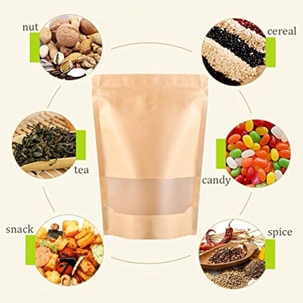 Kraft Paper Bags With Resealable Lock - Kraft Paper Bags With Resealable Lock - Image 2 of 2