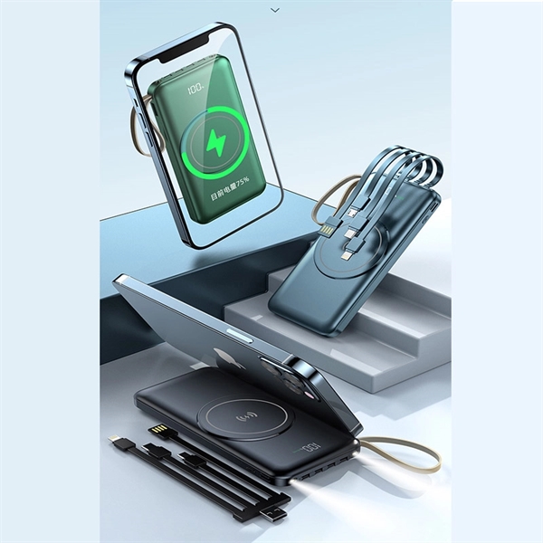 Magnetic Power Bank With 4 Cables 10000Mah - Magnetic Power Bank With 4 Cables 10000Mah - Image 3 of 4