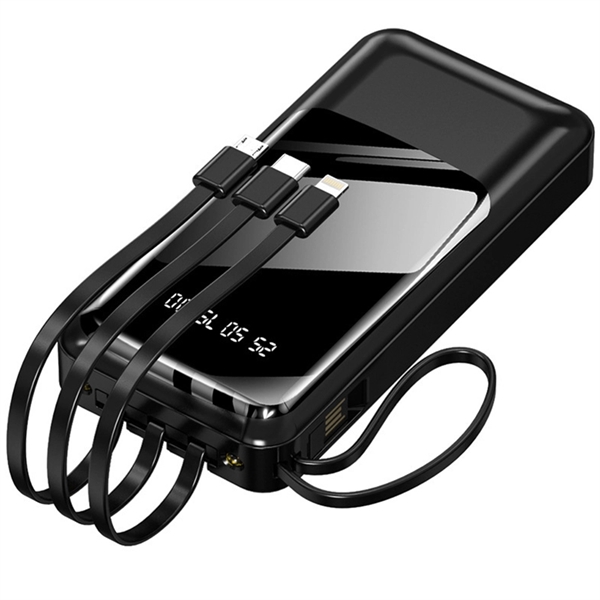 20000Mah Portable Power Bank With Built In Cables - 20000Mah Portable Power Bank With Built In Cables - Image 0 of 7