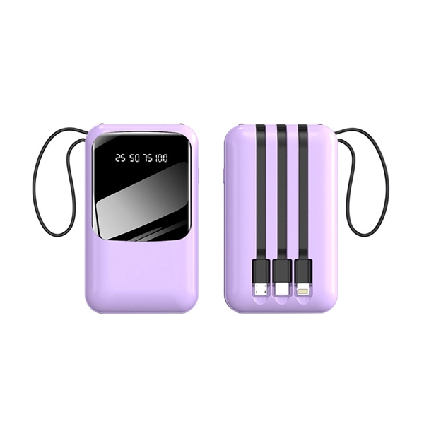 20000Mah Portable Power Bank With Built In Cables - 20000Mah Portable Power Bank With Built In Cables - Image 1 of 7