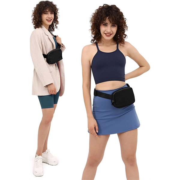 Unisex Mini Belt Bag with Adjustable Strap Small Waist Pouch - Unisex Mini Belt Bag with Adjustable Strap Small Waist Pouch - Image 5 of 5