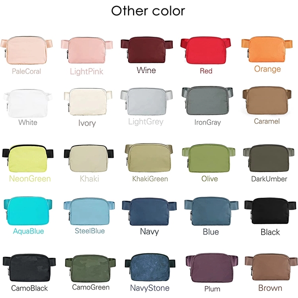 Unisex Mini Belt Bag with Adjustable Strap Small Waist Pouch - Unisex Mini Belt Bag with Adjustable Strap Small Waist Pouch - Image 4 of 5