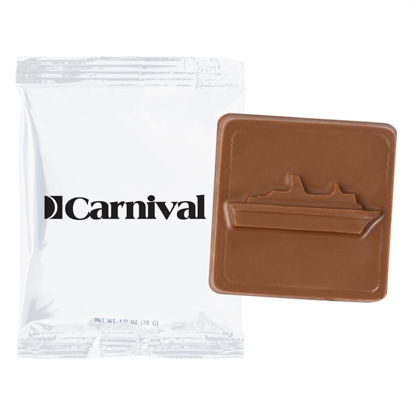 2" x 2" Chocolate Square in Wrapper