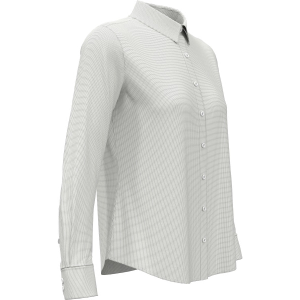 Ladies' Mini Grid Woven Shirt - Ladies' Mini Grid Woven Shirt - Image 10 of 12
