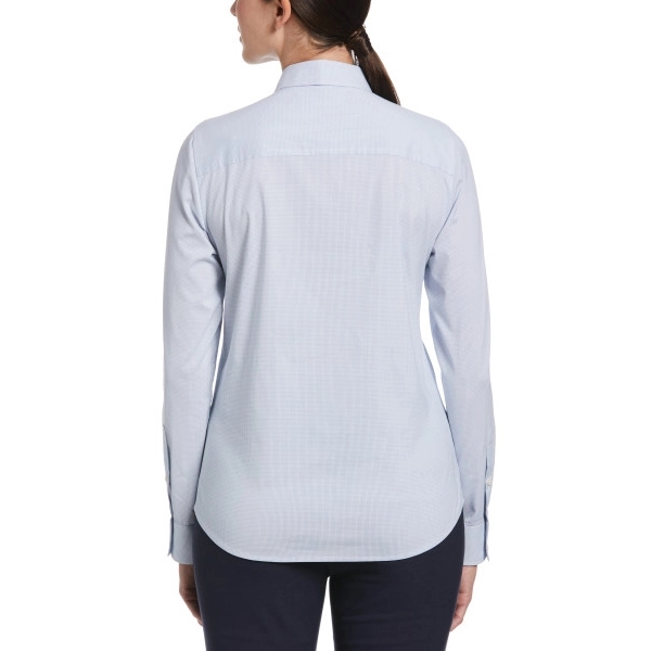 Ladies' Mini Grid Woven Shirt - Ladies' Mini Grid Woven Shirt - Image 5 of 12