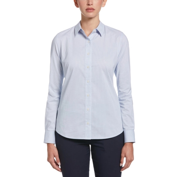 Ladies' Mini Grid Woven Shirt - Ladies' Mini Grid Woven Shirt - Image 0 of 12