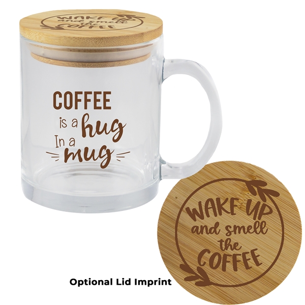 11oz Glass Mug/bamboo Lid