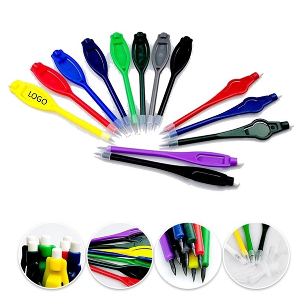 Plastic Golf Pencils With Eraser Clips - Plastic Golf Pencils With Eraser Clips - Image 0 of 1