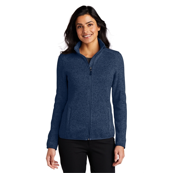 Port Authority Women's Sweater Fleece Jacket. - Port Authority Women's Sweater Fleece Jacket. - Image 21 of 30