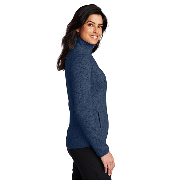 Port Authority Women's Sweater Fleece Jacket. - Port Authority Women's Sweater Fleece Jacket. - Image 23 of 30