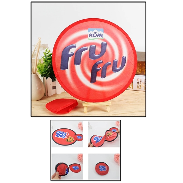 Custom Full Color Imprint 10" Folding Flying Disc - Custom Full Color Imprint 10" Folding Flying Disc - Image 0 of 8